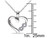 Accent Diamond Heart Pendant Necklace in Sterling Silver with Chain