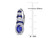 2.15 Carat (ctw) Lab Created Blue Sapphire & Created White Sapphire Heart Earrings in Sterling Silver