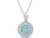 2.30 Carat (ctw) Blue Topaz & Created White Topaz Pendant Necklace in Sterling Silver With Chain