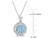 2.30 Carat (ctw) Blue Topaz & Created White Topaz Pendant Necklace in Sterling Silver With Chain