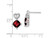 14K White Gold Heart Garnet Earrings 2.50 Carats (ctw)