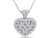 1/20 Carat (ctw) Accent Diamond Locket Heart Pendant In Sterling Silver with Chain