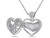 1/20 Carat (ctw) Accent Diamond Locket Heart Pendant In Sterling Silver with Chain