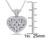1/20 Carat (ctw) Accent Diamond Locket Heart Pendant In Sterling Silver with Chain