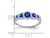 1/2 Carat (ctw) Lab Created Blue Sapphire Ring in 14K White Gold with Diamonds 1/4 carat (ctw)