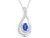 Lab-Created Sapphire & Diamond Infinity Pendant Necklace 1/2 Carat (ctw) in Sterling Silver