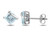 2.0 Carat (ctw) Solitaire Aquamarine Earrings in 10K White Gold