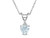 1/3 Carat (ctw) Aquamarine Heart Pendant in 10K White Gold with Chain