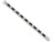 Mens Stainless Steel Bracelet with Black Enamel (9 Inches )