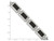 Mens Stainless Steel Bracelet with Black Enamel (9 Inches )