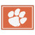 7.25' x 9.75' Orange and White NCAA Clemson University Tigers Plush Non-Skid Area Rug