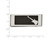 Mens Stainless Steel Black Carbon Fiber Money Clip with Guitar