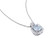 1/2 Carat (ctw) Aquamarine Pendant Necklace with Diamonds in 10K White Gold with Chain