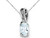 1/3 Carat (ctw) Aquamarine Drop Pendant Necklace in Sterling Silver with Chain