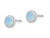 Lab-Created Blue Opal 3mm Solitaire Stud Earrings in Sterling Silver