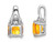 1.25 Carat (ctw) Drop Citrine Pendant Necklace in 14K White Gold with Chain