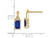 1.00 Carat (ctw) Emerald Cut Blue Sapphire Post Earrings in 14K Yellow Gold