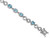 5.90 Carat (ctw) Blue Topaz Infinity Heart Bracelet in Sterling Silver (7.75 Inches)