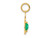 2/5 Carat (ctw) Emerald Boy Charm Pendant Necklace in 14K Yellow Gold with Chain