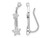 Sterling Silver Star Climber Earrings with Cubic Zirconia (CZ) (CZ)