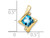 1.25 Carat (ctw) Blue Topaz Pendant Necklace in 10K Yellow Gold With Chain