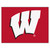 33.75" x 42.5" Red and White NCAA University of Wisconsin Badgers Rectangular Area Rug