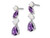 2.45 Carat (ctw) Opal and Amethyst Dangle Drop Earrings in 14K White Gold