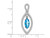 1.25 Carat (ctw) Marquise Blue Topaz Infinity with Diamonds Pendant Necklace in 14K White Gold With Chain