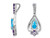 1.05 Carat (ctw) Blue Topaz & Amethyst Pendant Necklace in 14K White Gold with Chain