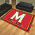 7.25' x 9.75' Red and White NCAA University of Maryland Terps Plush Rectangular Area Rug