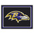 7.25' x 9.75' White and Blue NFL Baltimore Ravens Plush Non-Skid Area Rug
