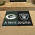 33.75" x 42.5" Green NFL House Divided Packers and Raiders Mat Area Rug