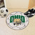 27" White and Green NCAA Ohio University Bobcats Soccer Ball Round Area Rug