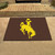 33.75" x 42.5" Brown and Yellow NCAA University of Wyoming Cowboys Rectangular Area Rug