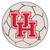 27" Gray and Red NCAA University of Houston Cougars Soccer Ball Mat Round Area Rug