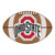 20.5" x 32.5" Brown and White NCAA Ohio State University Buckeyes Football Mat