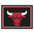 7.25' x 9.75' Black and Red NBA Chicago Bulls Plush Non-Skid Area Rug