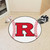 27" White and Red NCAA Rutgers University Scarlet Knights Baseball Round Area Rug