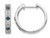 1/10 Carat (ctw) Enhanced Blue & White Diamond Huggie Hoop Earrings in 14K White Gold