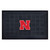 19.5" x 31.25" Black and Red NCAA University of Nebraska Outdoor Door Mat