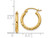 14K Yellow Gold Small Diamond Cut Hoop Earrings 1/2 Inch (2.00 mm)