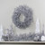 36" Silver Tinsel Artificial Christmas Wreath, Unlit