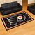 5' x 8' Black and White NHL Philadelphia Flyers Plush Non-Skid Area Rug