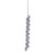 7" Gray and Blue Glitter Spiral Twist Icicle Christmas Ornament