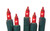 20 Battery Operated Red LED Mini Christmas Lights - 9.8 ft Green Wire