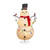 48" Brown Snowman Lighted Lawn Decor with Black Top Hat and Red Scarf