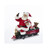 13.25" Red and White Santa Claus on Coca-Cola Train with LED Garland Figurine