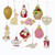4" Vibrantly Colored Glittering Finish Decorative Wedding Hanging Ornaments