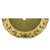 54" Green and Gold Colored with Holly Leaves Embroidered Tree Skirt
