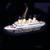Pack of 8 Noble Gems Blown Glass Titanic Passenger Liner Christmas Ornaments 5"